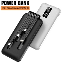 Power Bank Built in 4 Cables 10000mAh